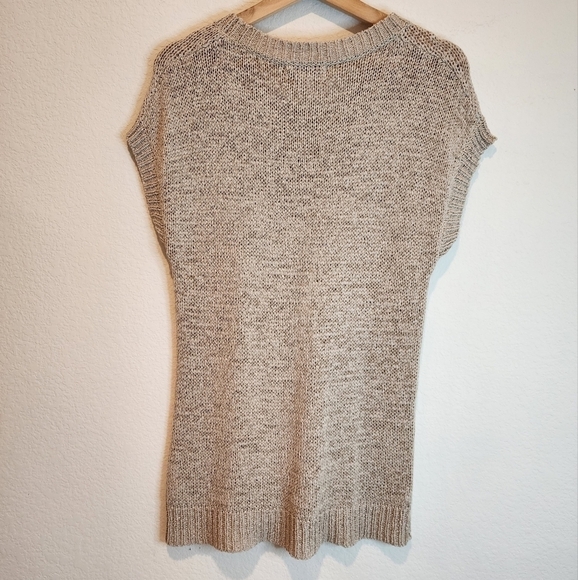 Coldwater Creek Sweater Open Loose Knit Sweater lightweight Tan size S Small 8 - Picture 2 of 5